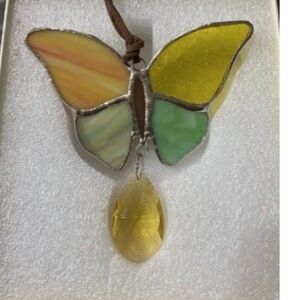 Handcrafted Stained Glass Butterfly Tiffany Style Suncatchers